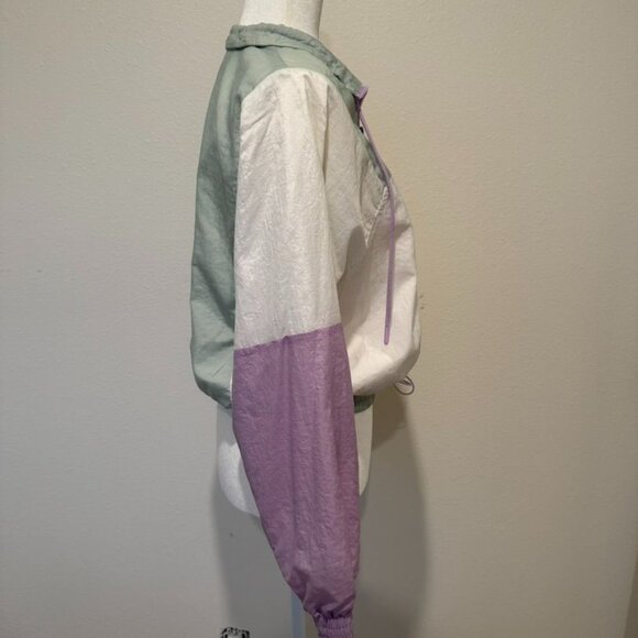Retro 90's Style Color Block Women's Windbreaker Jacket Size Small - Picture 2 of 4